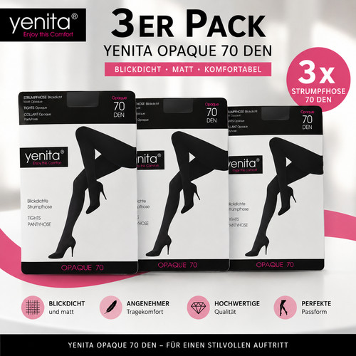 Strumpfhose 3er pack schwarz - 3er,