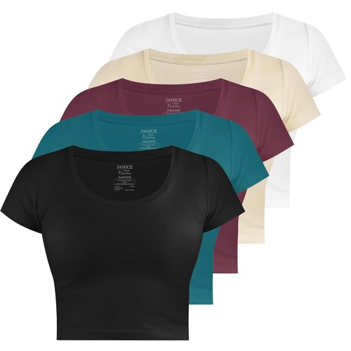 Damen crop shirt basic - 3,