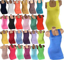 Damen Tank Top Long Top Shirt