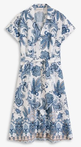 Damen kleid weiß blau - damen,