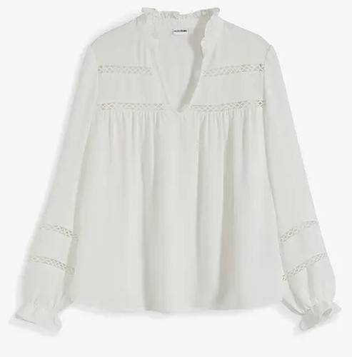Damen bluse weiß unifarben - bluse,