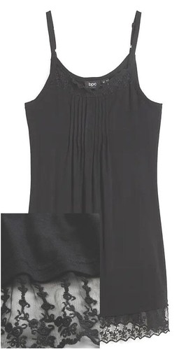 Damen long top schwarz spitze - top,