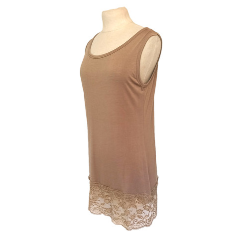 Stretch mini kleid taupe - mini,