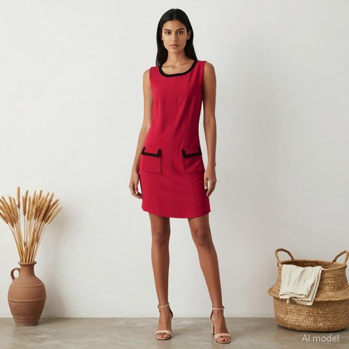 Retro mod knielang kleid - knielang,