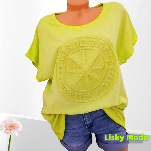 Oversized italy damen shirt - oversized, 3d