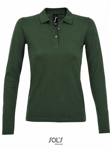 Damen long sleeve piqué polo - piqué,